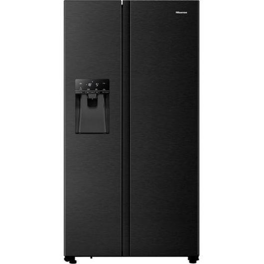 HISENSE RS694N4TFE American-Style Fridge Freezer - Black Stainless Steel