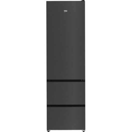 BEKO Pro HarvestFresh GNE4603VPZ 70/30 Fridge Freezer - Black Steel