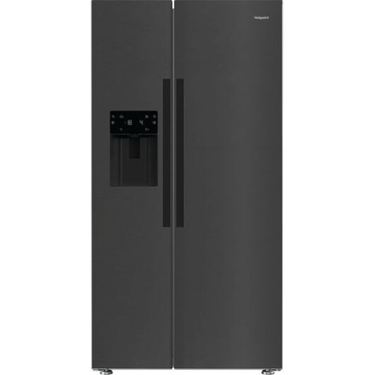 HOTPOINT Dual No Frost HPG2 6574W XBR5UK American-Style Fridge Freezer - Dark Inox