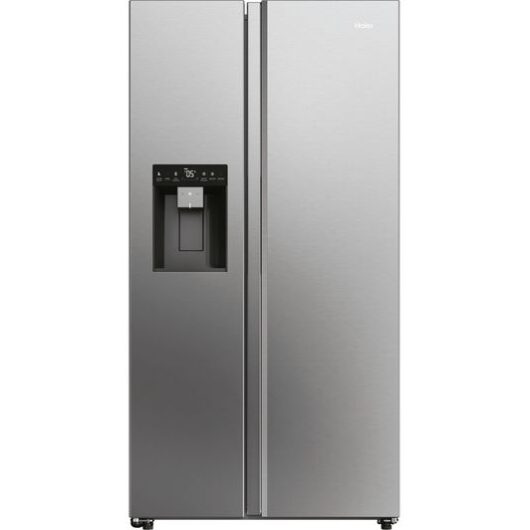 HAIER HSW79F18CIMM American-Style Smart Fridge Freezer - Platinum Inox