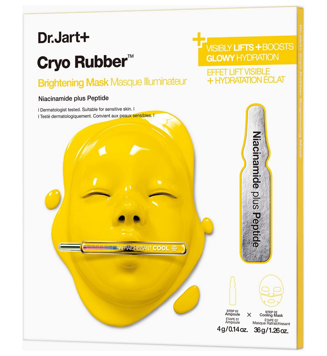 Dr Jart Cryo Rubber Brightening Hydrogel Mask With Niacinamide 44g