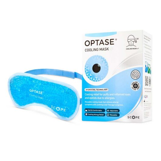 Optase Cooling Mask - Reusable Eye With Hydrocool Technology Relief From Allergy Symptoms, Digital Strain And Dry