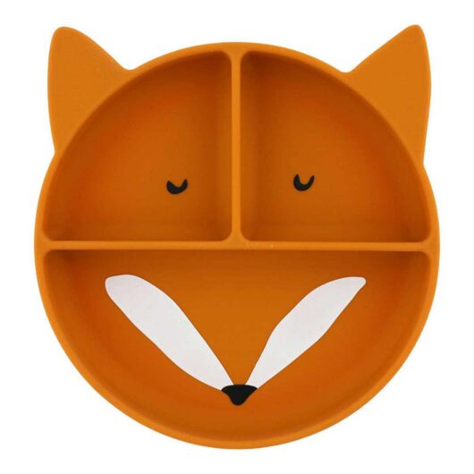 Trixie Silicone Divded Suction Plate Mr Fox