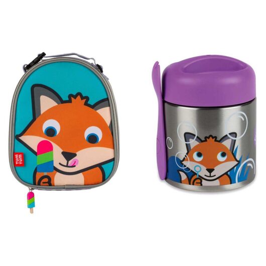 Tum Tum - Insulated Lunch Bag And Thermal Food Flask With Magnetic Spork - Felicity Fox